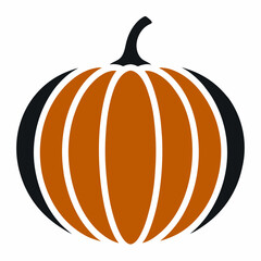 Fluted Pumpkin Silhouette icon on white background