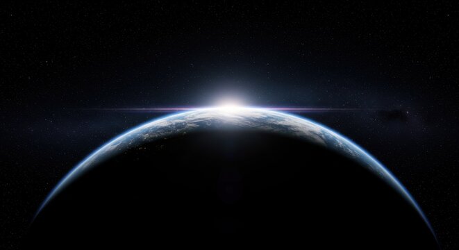 Earth sunrise symbolizing new beginnings and hope space exploration