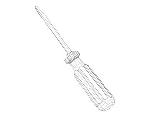 Fototapeta premium Simple screwdriver graphic