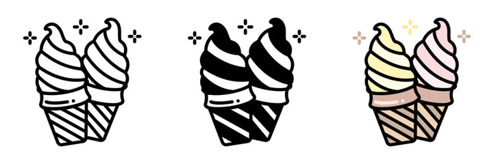 Ice Cream is a frozen dessert treat often served with cake at birthday parties.