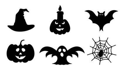 Obraz premium set of halloween icons