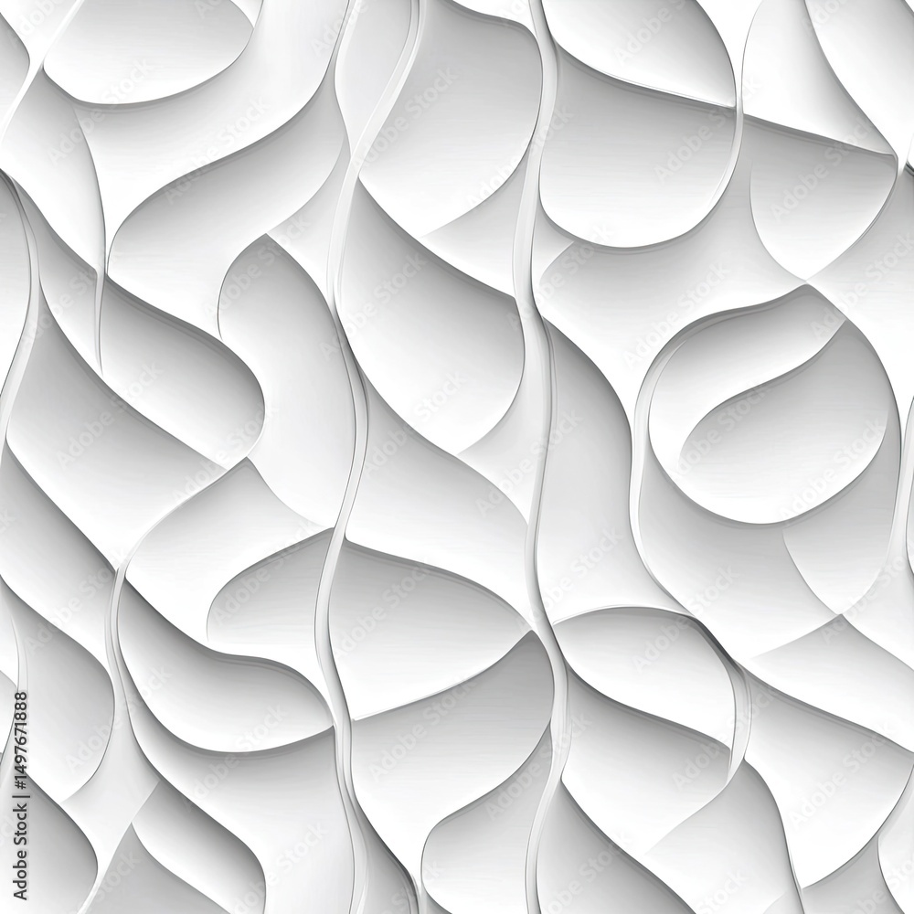 Poster silver wavy lines create an elegant abstract design on a black and white textured surface, perfect f