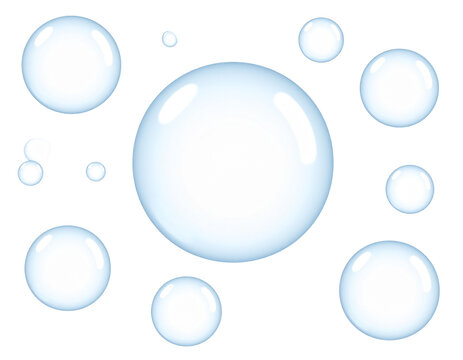 Collection of various sized bubbles