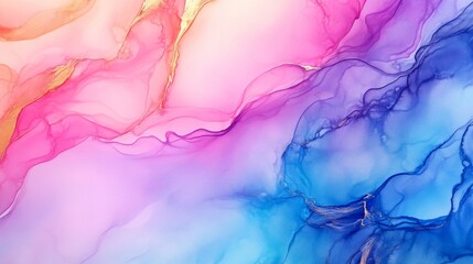 Alcohol Ink Abstract Painting Pink, Purple, Blue, Gold Flow, Fluid Art Alcohol Ink, Abstract Art