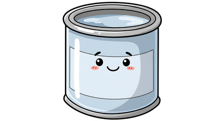 Cute paint can illustration
