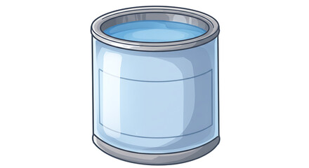 Paint can with light blue paint