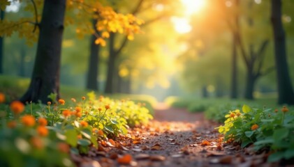 Abstract blurred nature scene, perfect for overlay , flowers, texture