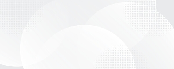 White geometric abstract background overlap layer on bright space with lines effect decoration. Modern graphic design element circles