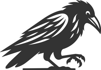 Black bird vector crow silhouette