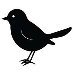 Blush Bird Silhouette Vector Illustration
