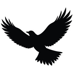 Sky Bird Silhouette Vector Illustration