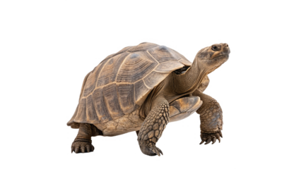 Close-Up View of a Tortoise Isolated on transparent Background