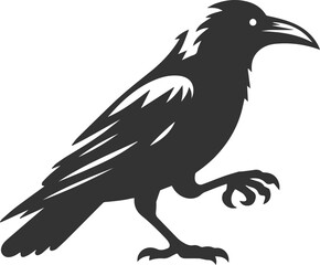 Black bird vector crow silhouette