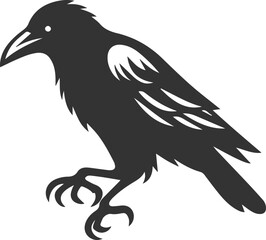 Black bird vector crow silhouette