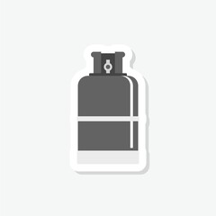 Obraz premium Gas bottle tank icon sticker isolated on gray background