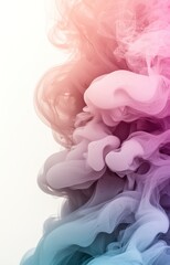 Fototapeta premium Abstract digital art close-up of vibrant smoke swirls in a colorful setting