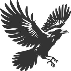Black bird vector crow silhouette