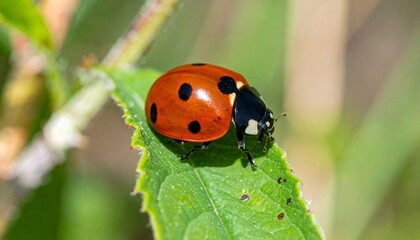 Fototapeta premium ladybird on a leaf