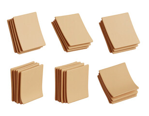 Stacks of blank papers