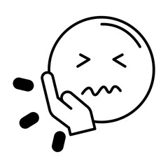 Toothache dualtone icon

