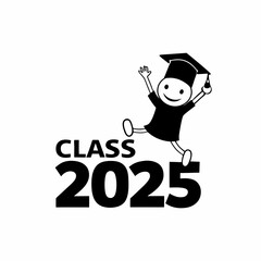 sticker of a graduate throwing their cap