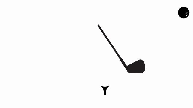 stick golf animation illustration