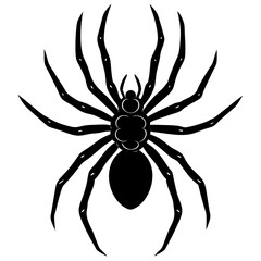 Black Spider Silhouette Illustration Graphic Design