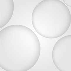 White and grey gradient color glossy transparency circles and sphere background