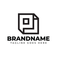 Letters PJ Monogram Logo, suitable for any business with PJ or JP initials