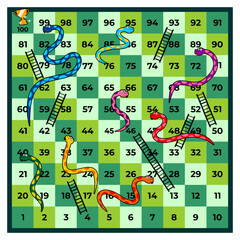 snakes and ladders board game vector art illustration © MadeDirgaPepe