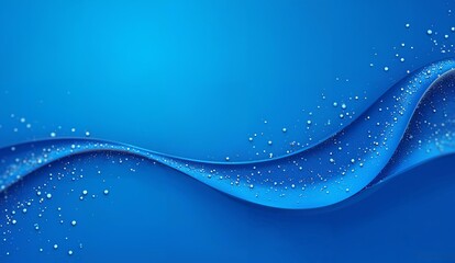 Abstract Blue Wave with Sparkles