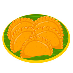 Pastel, Indonesian Traditional Snacks Vector – Flat Food Illustration