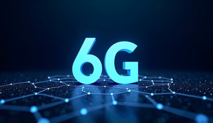 6G Technology Concept with Network Connections