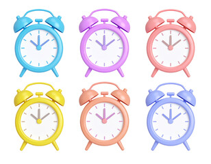 Colorful alarm clocks