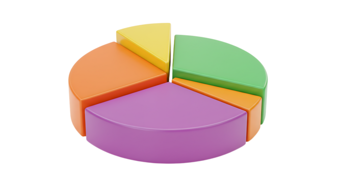 Colorful Pie Chart Diagram for Data Representation