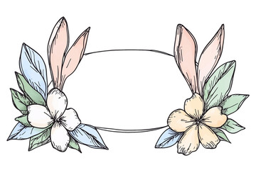 Kawaii Easter Bunny & Egg Banner 