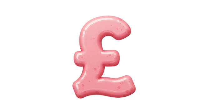 Pink Pound Sign Currency Symbol