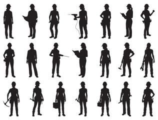 FEMALE WORKERS SILHOUETTE