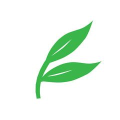 Flat design illustration of leaf icon. Green leaf icon illustration. Green leaf illustration 