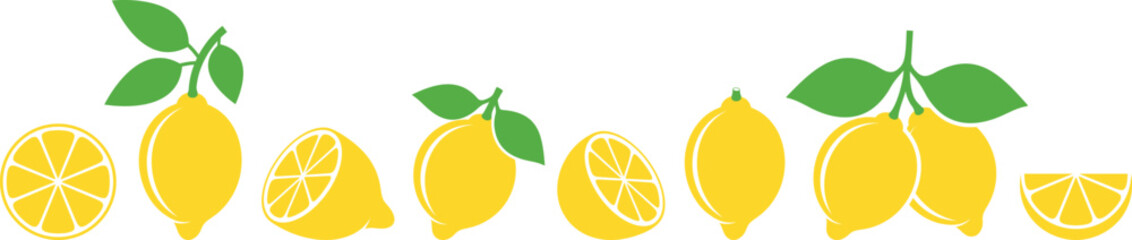Lemon logo. Isolated lemon on white background