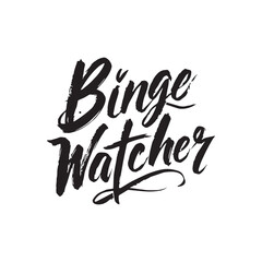 Stylish calligraphy text logo Binge Watcher
