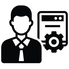 Software Developer element isolated virtual machine on white background