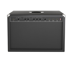 Fototapeta premium Electric guitar amplifier. Small acoustic guitar amplifier isolated on transparency background