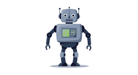 Futuristic Cartoon Robot Illustration – AI-Powered Digital Design for Tech & Creative Projects
