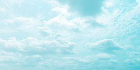 Sunny sky blue light watercolor background. Aquarelle painting brush effect card paper textured canvas cloudy smoke space for text, entertaining card, template. aquamarine color graphics illustration