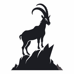 goat on a white background