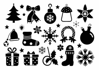 christmas icons set