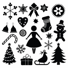 christmas icons set