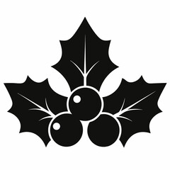 christmas holly vector
