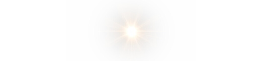 PNG Lens flare and sunlight effect with transparent background. Glowing sun rays overlay for...
